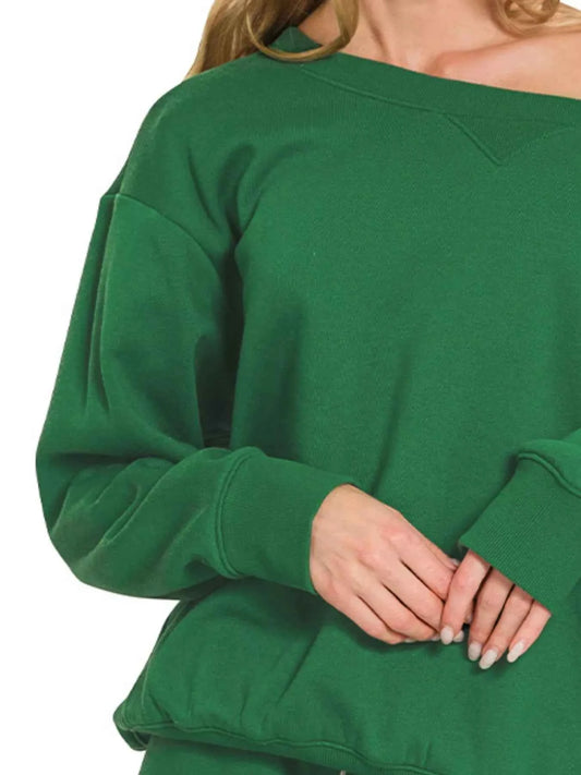 Fleece Boat Neck Sweatshirt and Shorts Set 7aea6e78-bb7c-41c0-9229-b26e987034f4-Max-Origin