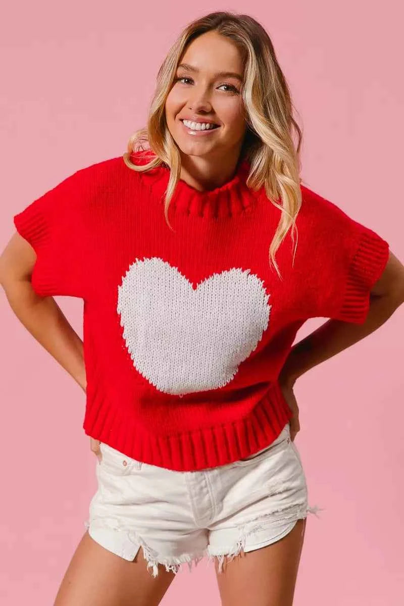 BiBi Rib Banded Heart Pattern Valentines Sweater 7af994884ba84bdd981fd8b8753d70bb-Max-Origin