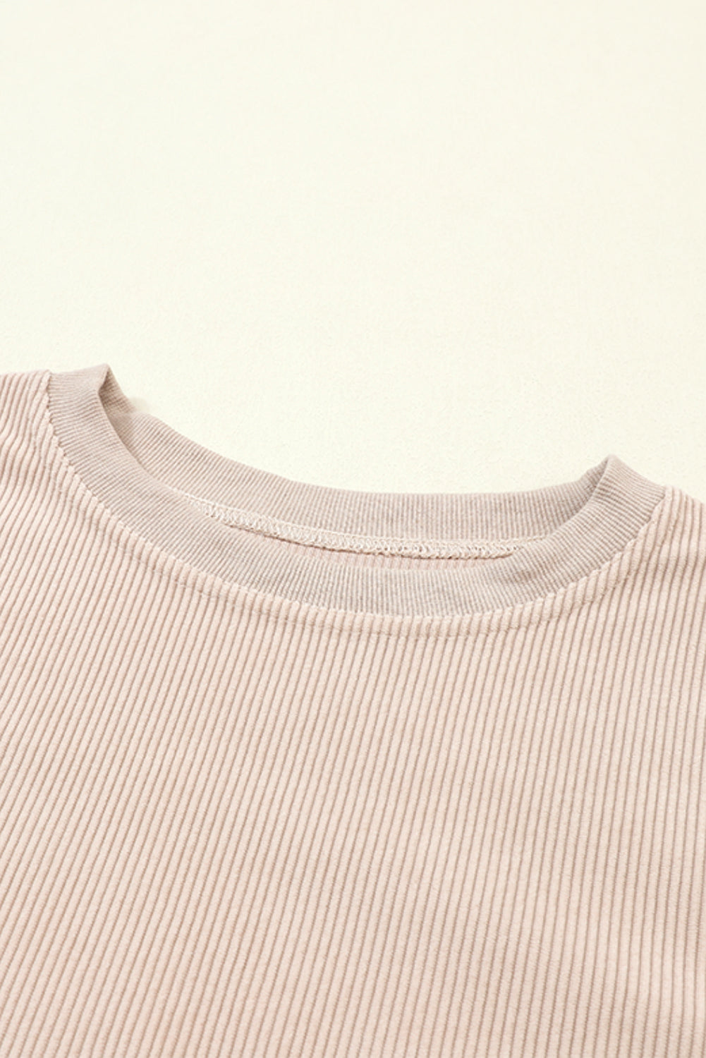 White Drop Shoulder Rib Knit Oversized Sweatshirt 7b024cc78d162d45