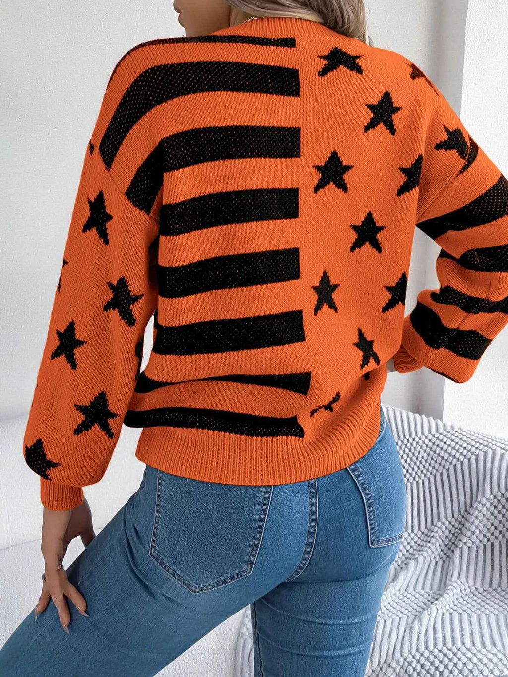 Stars and Stripes Pattern Casual Round Neck Sweater 7b13d30ca49646a1931455762eb9bbbb-Max-Origin