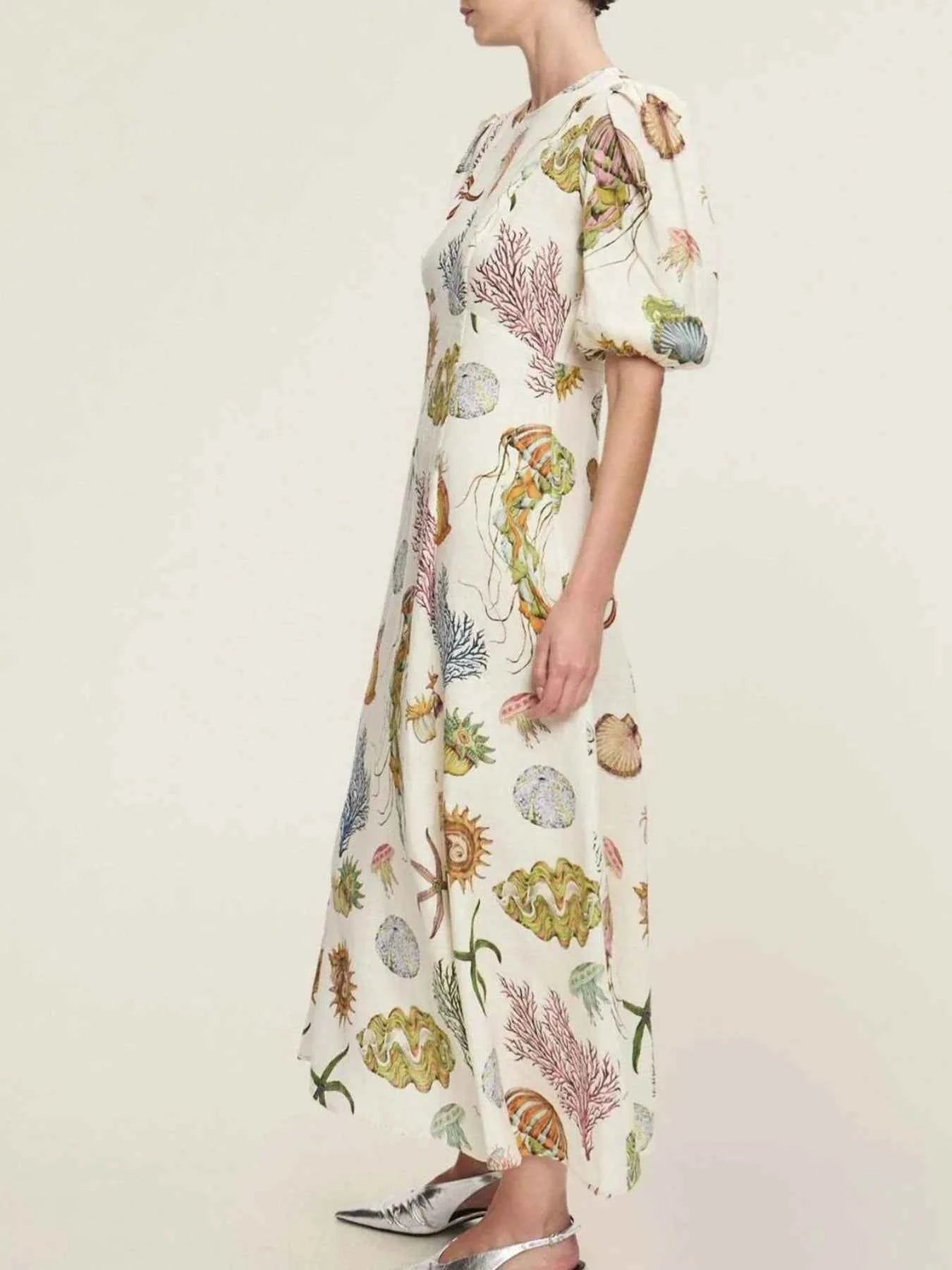 Printed Round Neck Puff Sleeve Dress 7b18897b-d4b2-4912-ab9e-05bd816e4875-Max-Origin