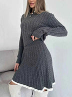 Cable Knit Long Sleeve Top and Skirt Sweater Set 7b1e39fa-59df-4919-a3e1-1d1f6cd1ca0a-Max-Origin