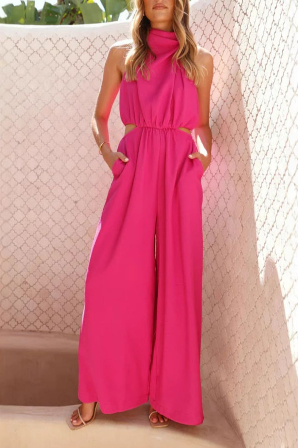 Cutout Sleeveless Wide Leg Jumpsuit Red 7b3ff673-ec3c-4d0e-bc5d-4bb6a983953a-Max