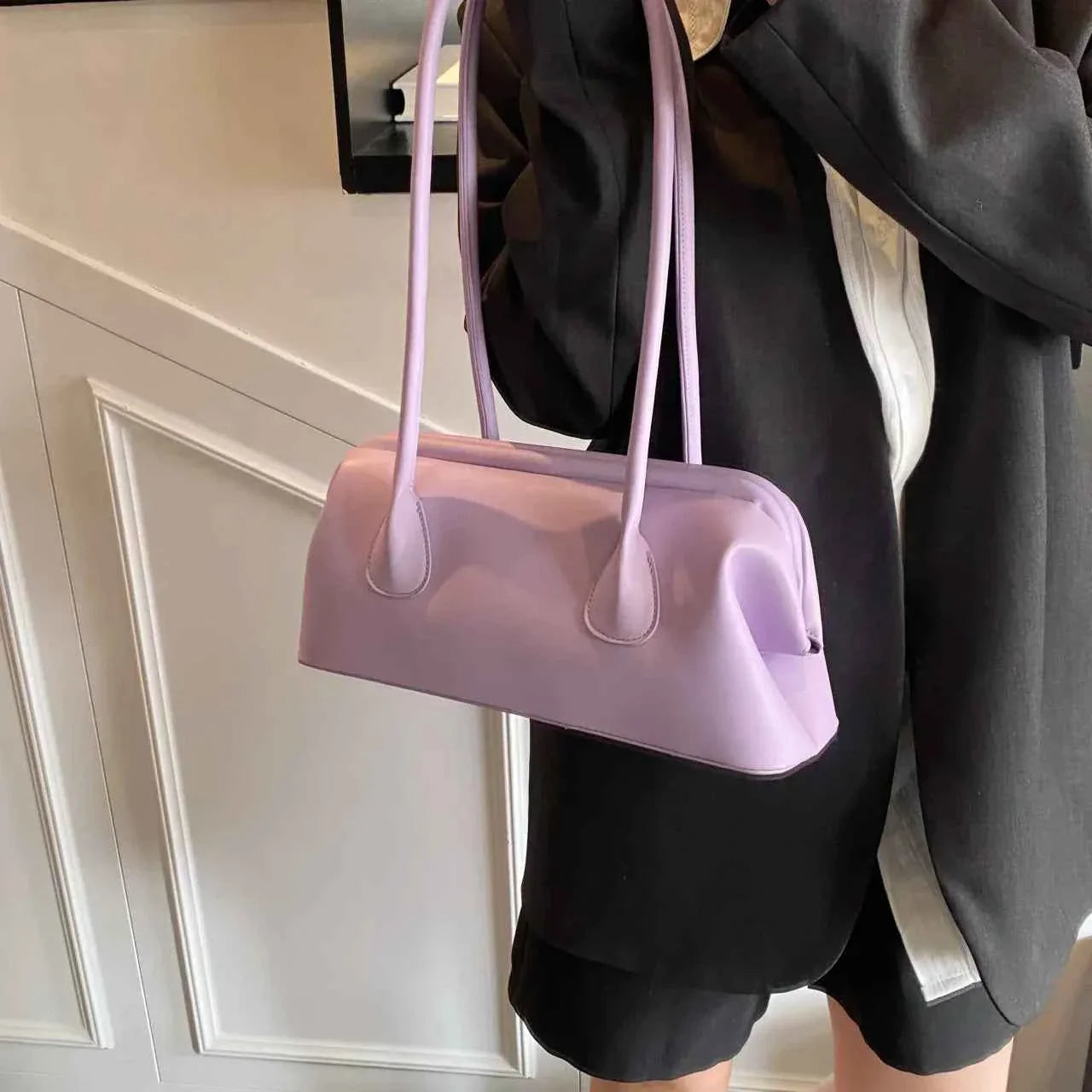 PU Leather Shoulder Bag Purple onesize 7b41d83d4f844b4087c6d92b5d26a078-Max-Origin