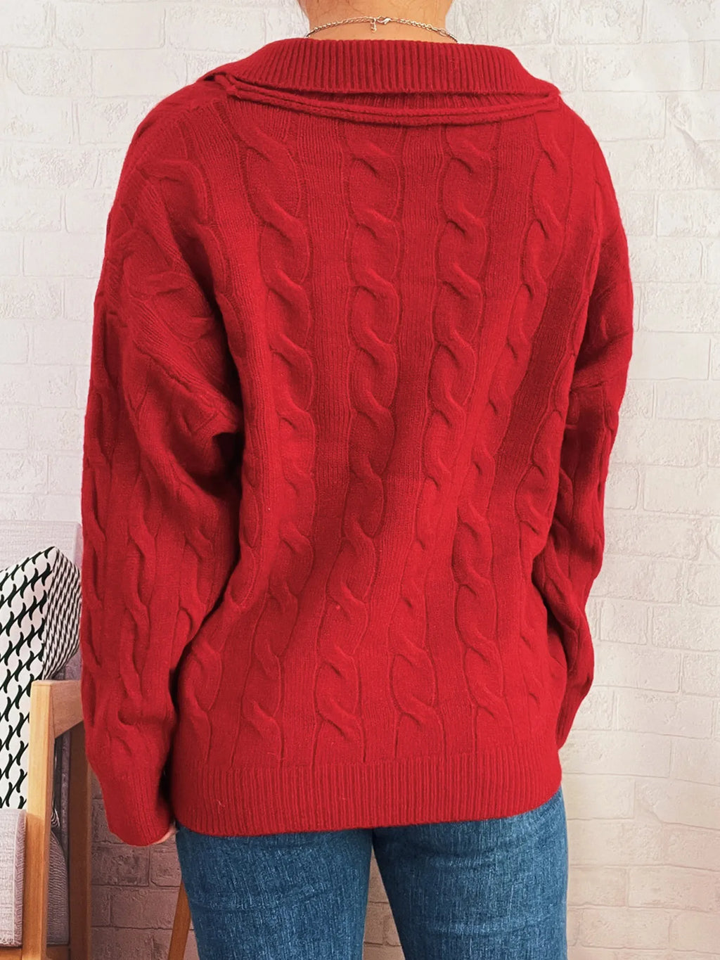 Cable Knit Johnny Collar Sweater 7b68c3a55da64ae6981c59c0434982a7-Max-Origin