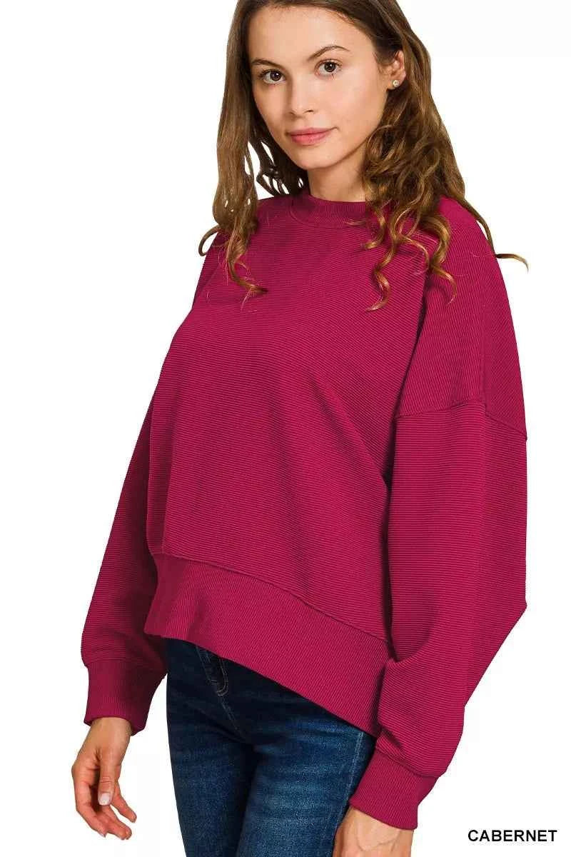 Zenana Ribbed Round Neck Pullover and Drawstring Pants Set 7b72d93f036649dbbc15655ff2da89e2-Max-Origin