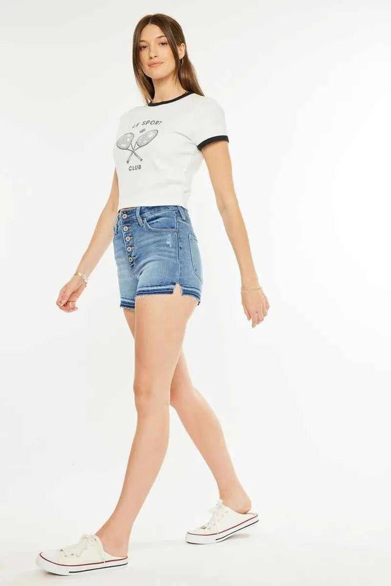 Kancan High Rise Release Hem Denim Shorts 7b7ebb9d3f35482882e8fedace82e1c8-Max-Origin