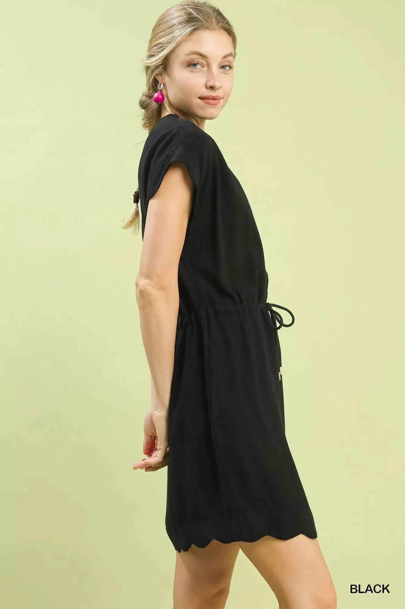 Umgee Linen Blend Scallop Hem Mini Dress 7b909f90-5cba-4f2c-99c9-a53f4622a20b-Max-Origin