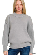 Zenana Wide Neckband Drop Shoulder Sweater H GREY 7b9399f9967141e5b01a7591f978032e-Max-Origin