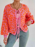 Leopard Tie Front Cardigan Strawberry 7b9ddb54-5868-41d7-8b48-f66a71cacbfd-Max-Origin