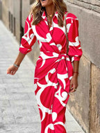 Printed Collared Neck Shirt Dress 7ba7699bfb044d50b6e84c16fe2af94a-Max-Origin