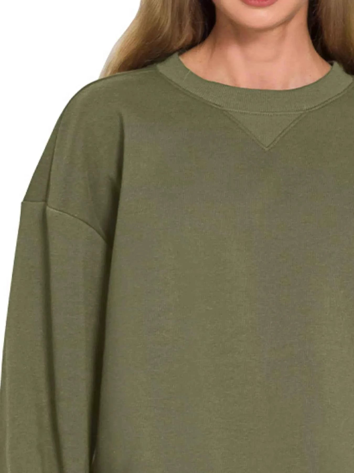 Zenana Fleece Long Sleeve Sweatshirts & Shorts Set 7bafb0fd-9755-4b7a-906b-d6eb39fefd62-Max-Origin
