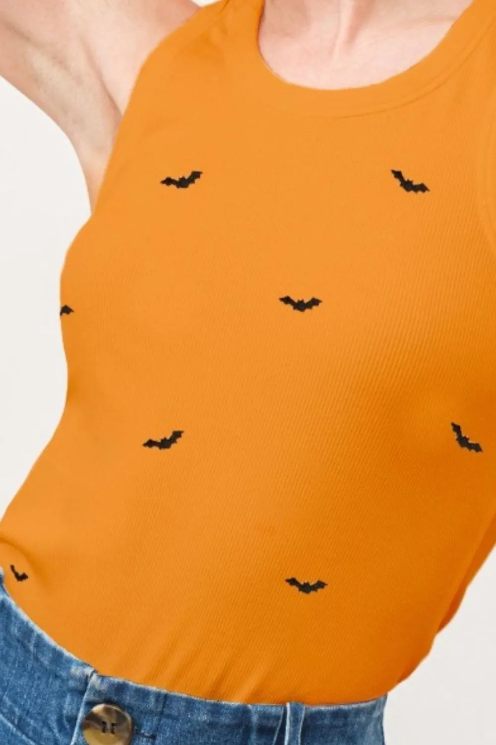 And The Why Bat Embroidered Ribbed Tank 7bb95874-7d93-4598-b6d7-8548d355f063-Max