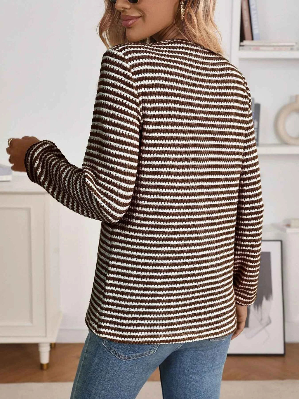 Striped Button Detail Long Sleeve Top 7bcb167fe75e4b3e97f70b7caf2aa06c-Max-Origin