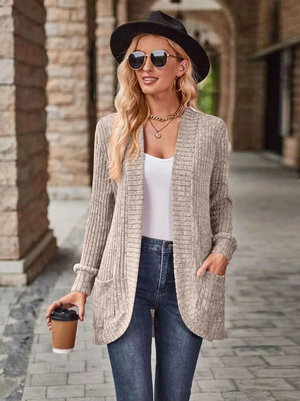 Ribbed Open Front Long Cardigan with Pockets 7bdcb76cc09b42a9bb893ee121edd16e-Max-Origin