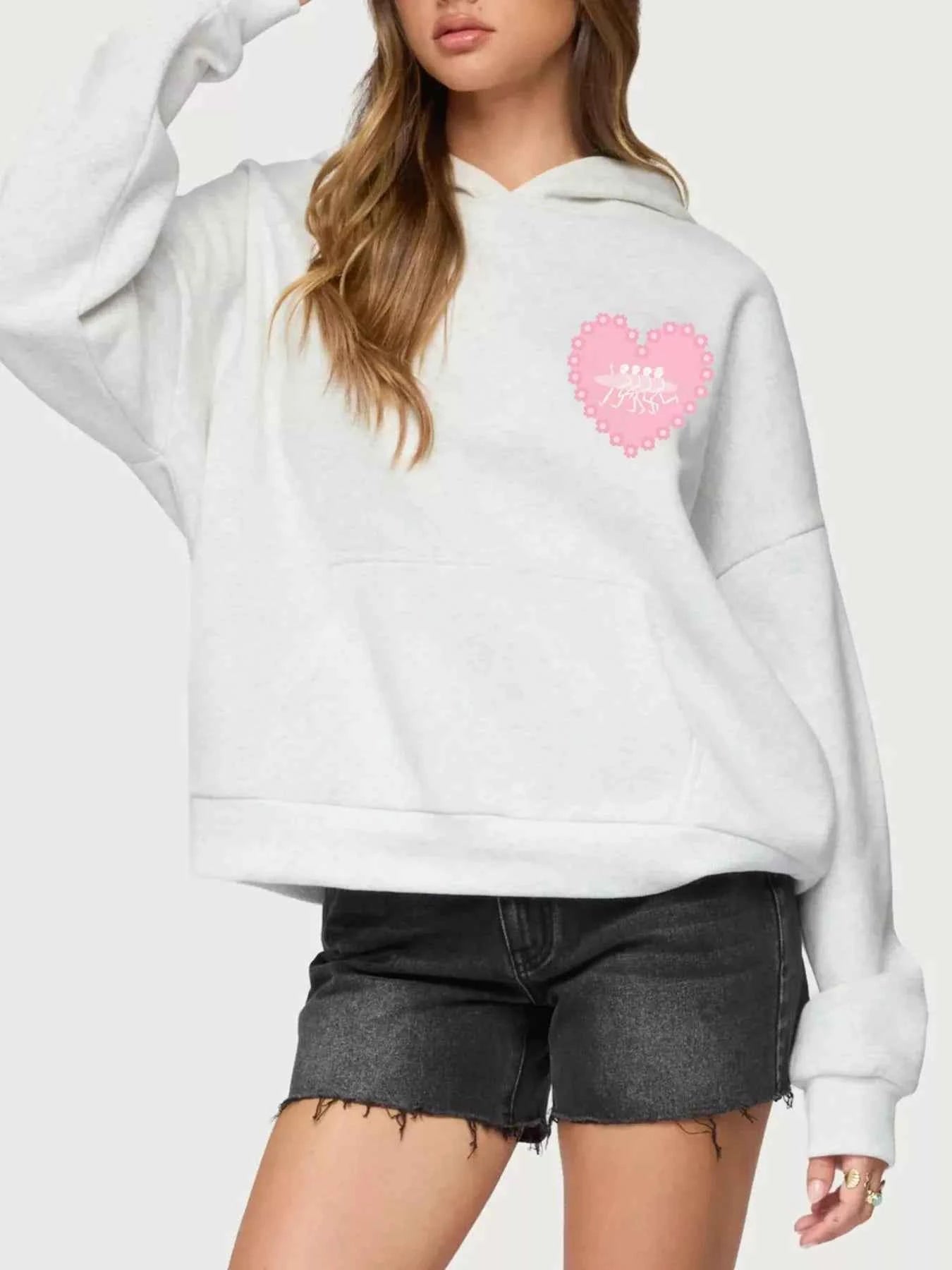 Drop Shoulder Graphic Hoodie with Kangaroo Pocket Love 7bdfe8d1-e6aa-4e89-83dc-1ac16208e7a9-Max-Origin
