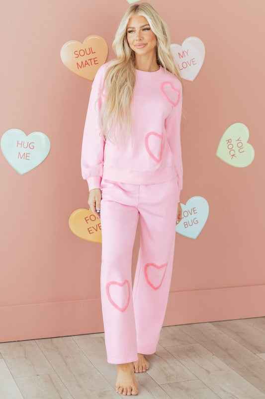 Valentine Chenille Heart Top and Pants Set Phalaenopsis 7bfc54d4-3a82-4406-9bdb-440b502b7707