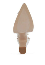 Maeissa Pearls Brooch Detail Block Heel Sandals 7c0e7b89-afed-4d81-b95b-9489e42db04e