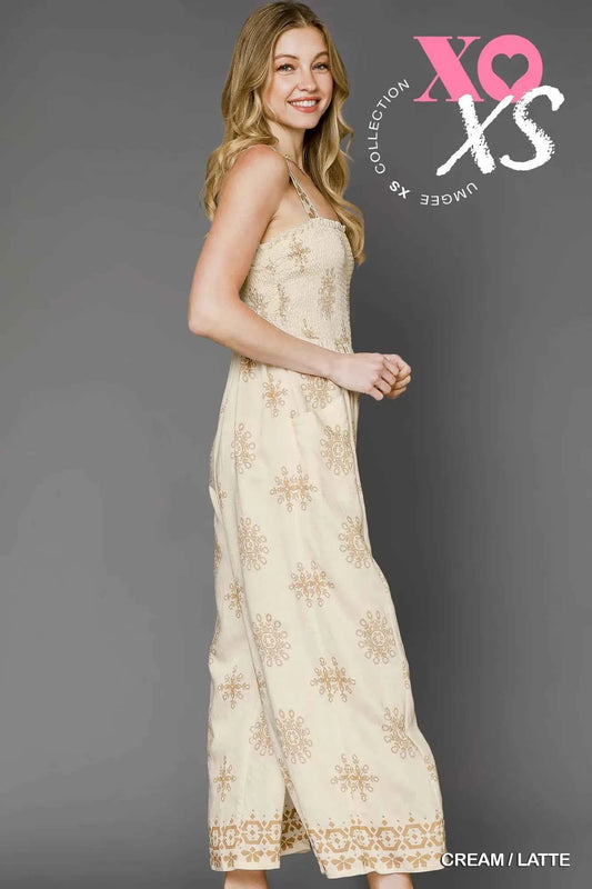 Umgee Smocked Printed Wide Leg Jumpsuit 7c13d076-5dc1-4b77-86ad-8d766b4e5eac-Max-Origin