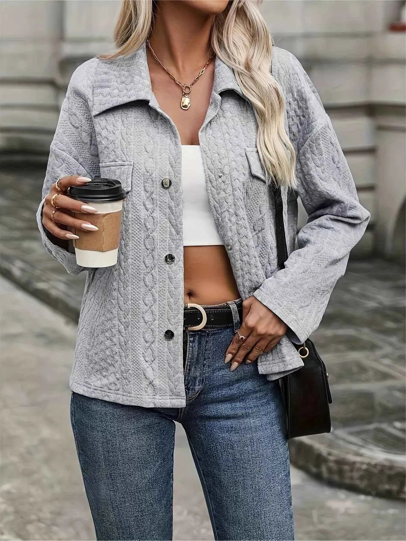 Textured Knit Button-Up Jacket 7c1e56e2969147b790046fd3995924f7-Max-Origin