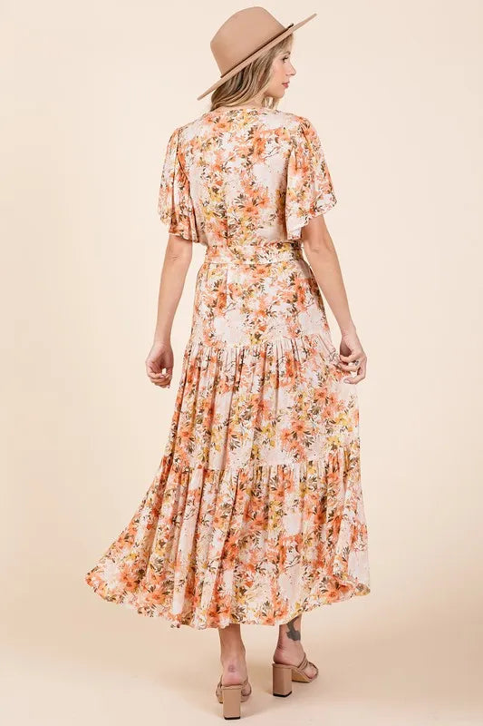 Mittoshop Floral Tie Waist Flutter Sleeve Tiered Dress 7c2281f3-118d-45fd-846f-9fcf7504fea5-Max