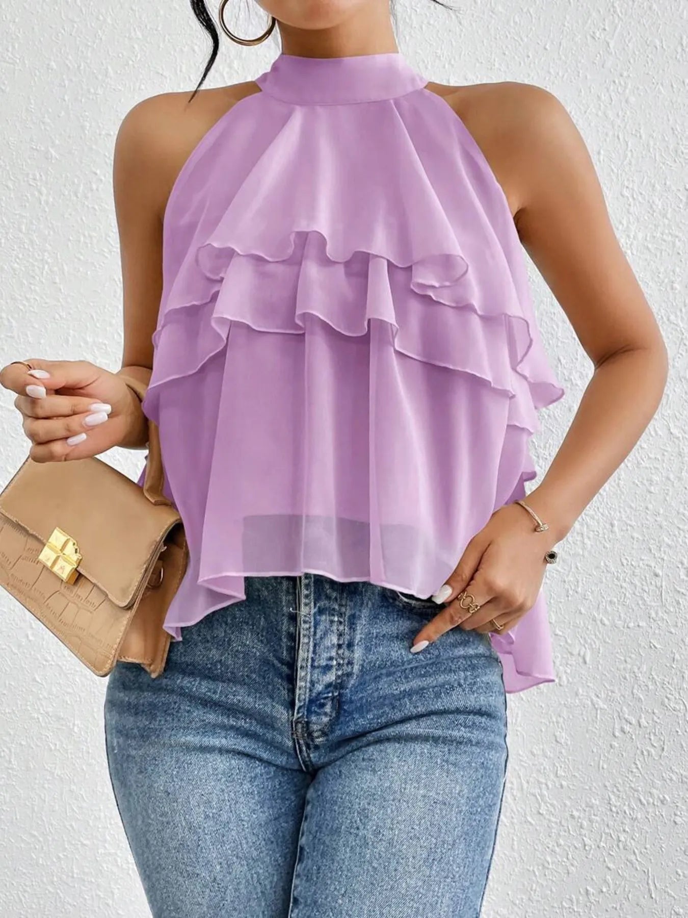 Ruffled Layered Sleeveless Top Purple 7c246c1388e74d54951141606244148a-Max-Origin