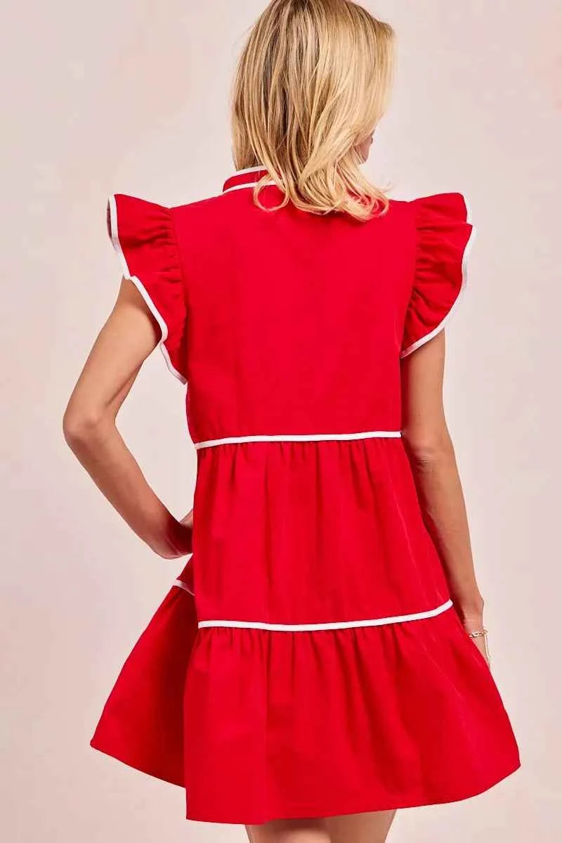 BiBi Gameday Theme Contrast Binding Ruffled Dress 7c3213d1ef344440a94ac4aafb93b551-Max-Origin