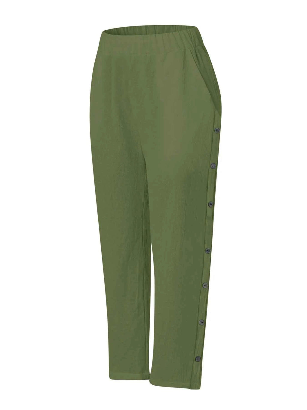 Full Size Side Decor Button Casual Wide Leg Pants Plus Size 7c3233b7933241b0bb0fe3bffee05252-Max-Origin