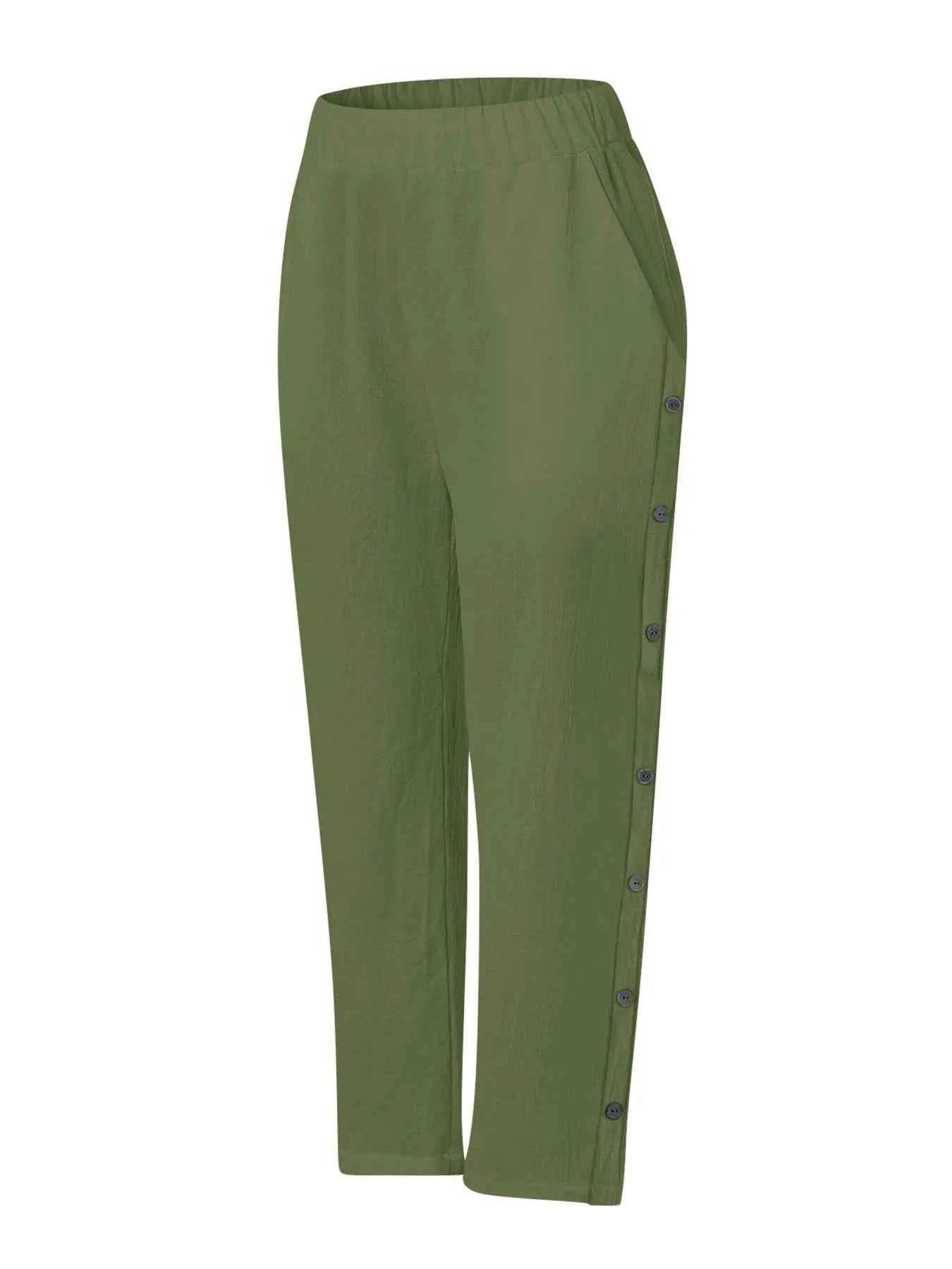 Full Size Side Decor Button Casual Wide Leg Pants Plus Size 7c3233b7933241b0bb0fe3bffee05252-Max-Origin