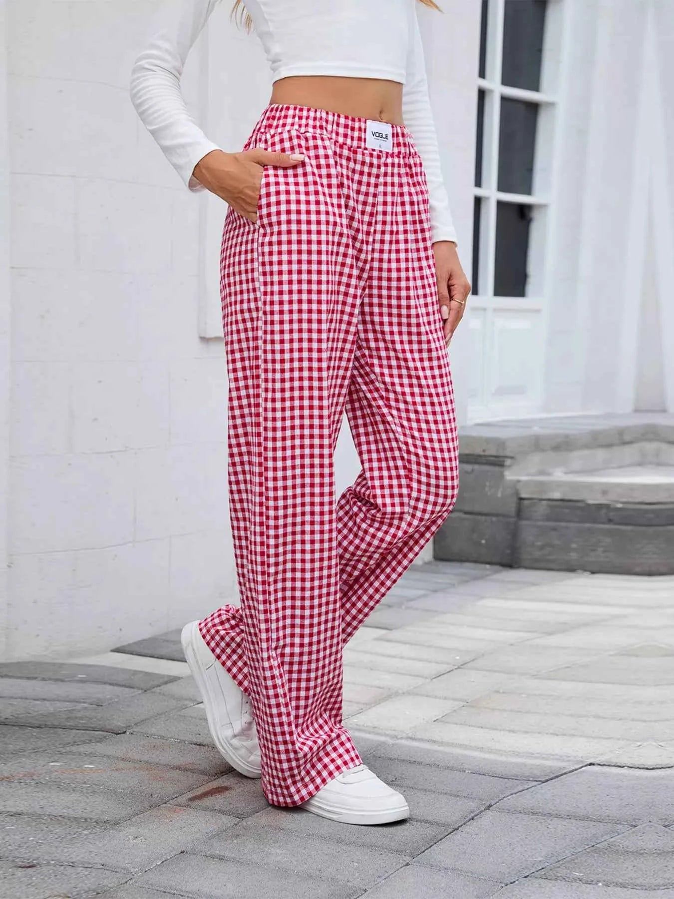 Plaid Wide Leg Casual Pants 7c3bb38a46b749bab9543c621199ec5f-Max-Origin