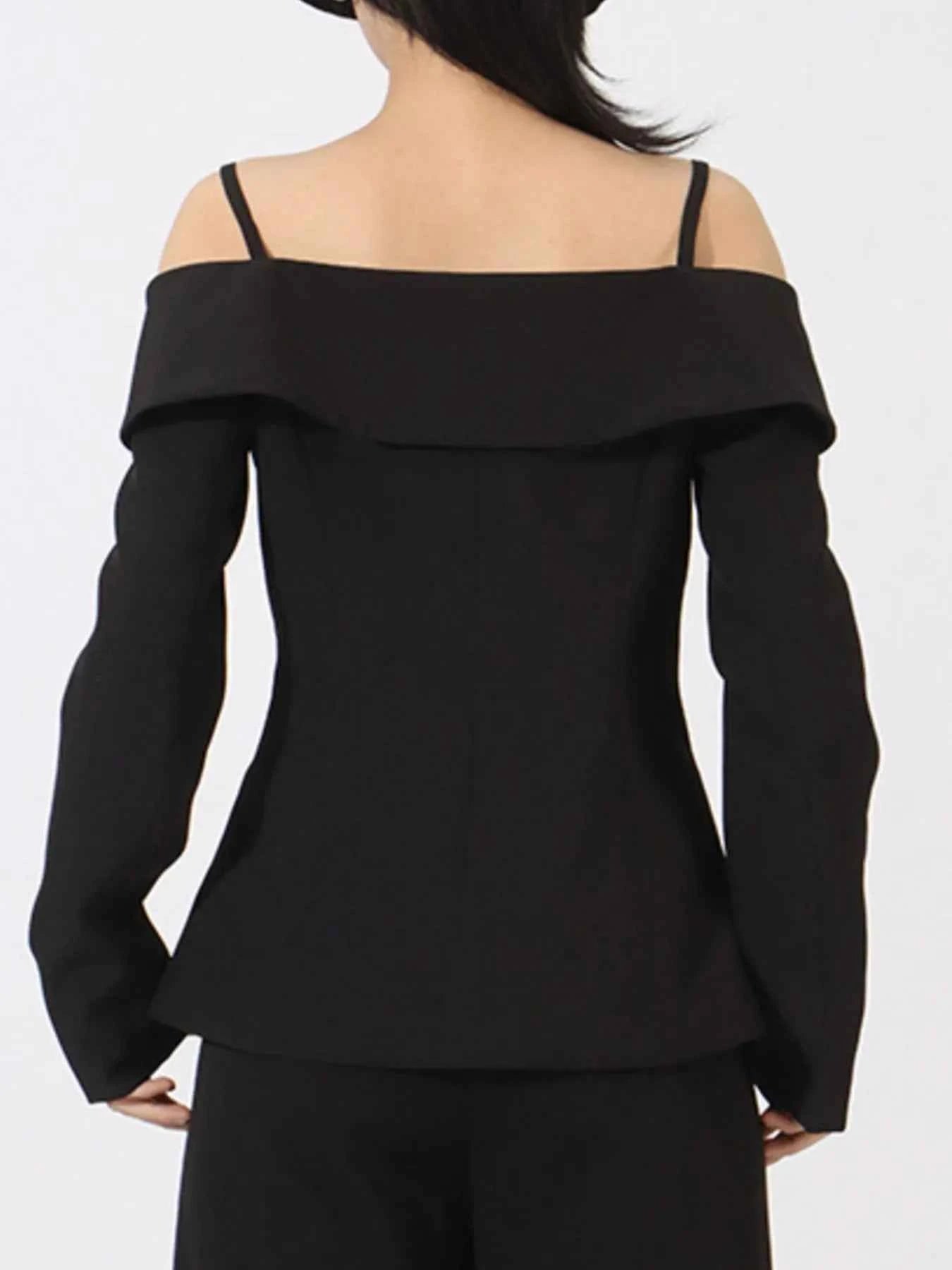 Ruffled Cold Shoulder Long Sleeve Outerwear 7c533824-27d7-4962-871a-834e9651f8e3-Max-Origin