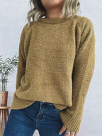 Round Neck Raglan Sleeve Sweater 7c5a51baaae54dca94a8de8e73cbcddc-Max-Origin