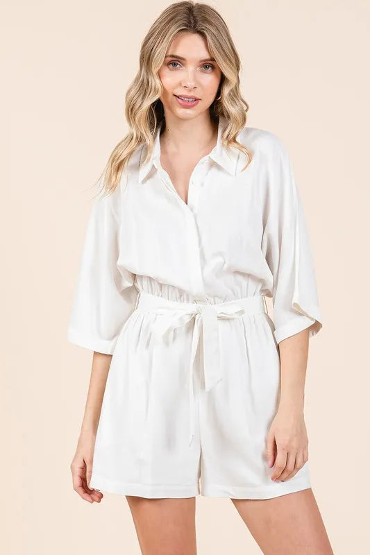 Mittoshop Tie Waist Half Sleeve Romper 7c616d15-1724-4312-9f2e-bb833fa974c6-Max