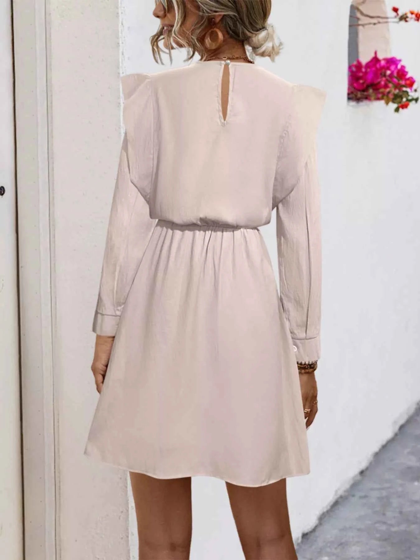 Ruffled Long Sleeve Mini Dress 7c77e6fd-a206-497a-9943-292eeec6c99b-Max-Origin