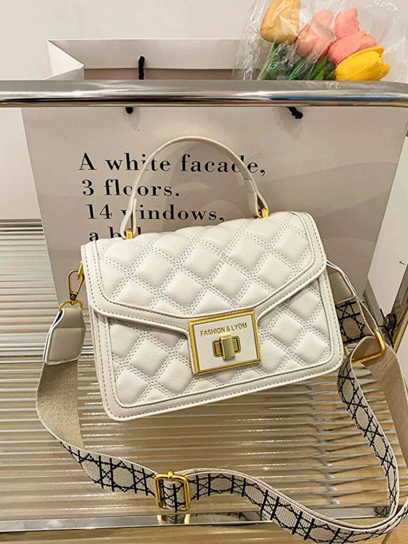 Quilted Adjustable Strap Shoulder Bag 7c79cf29f94e4f6a8f6d0990a676a85b-Max-Origin