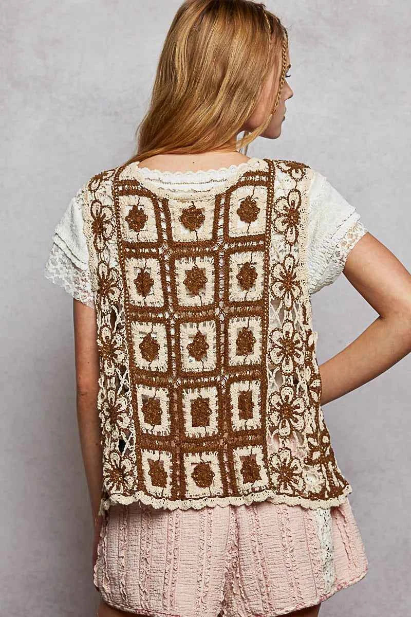 POL Tie Front Floral Pattern Crochet Vest with Scalloped Edge 7c7ef2bb-1d9b-4502-bed7-d88436976fbb-Max-Origin