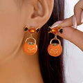 Halloween Rhinestone Pumpkin Dangle Earrings Orange One Size 7c98e92e-28b9-4f14-91f6-78e8f0a5d879-Max-Origin
