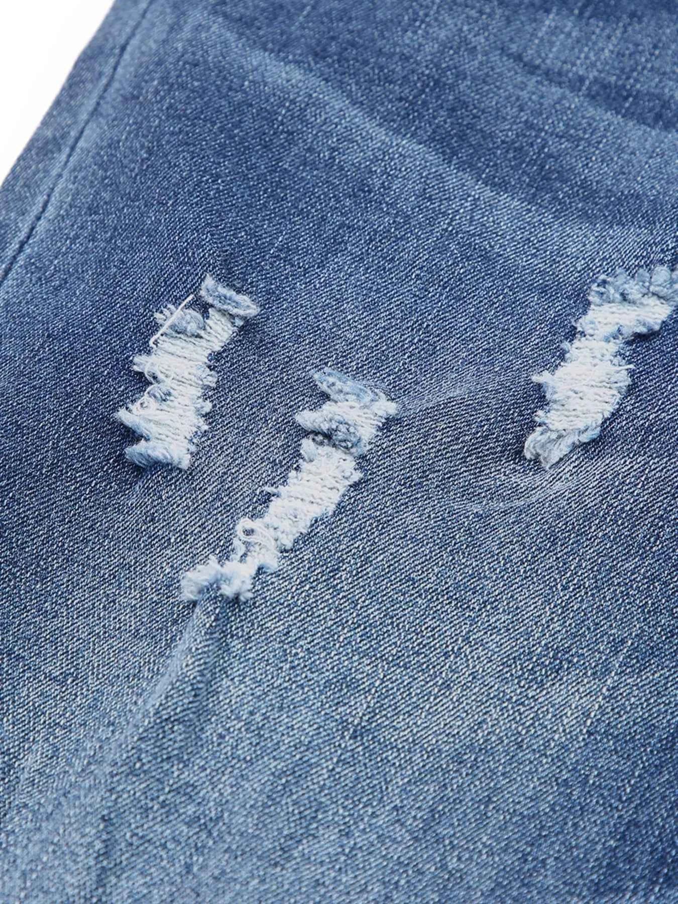 High Waist Distressed Straight Leg Jeans 7c9a1052ae254a1c8e5272ae6030a616-Max-Origin