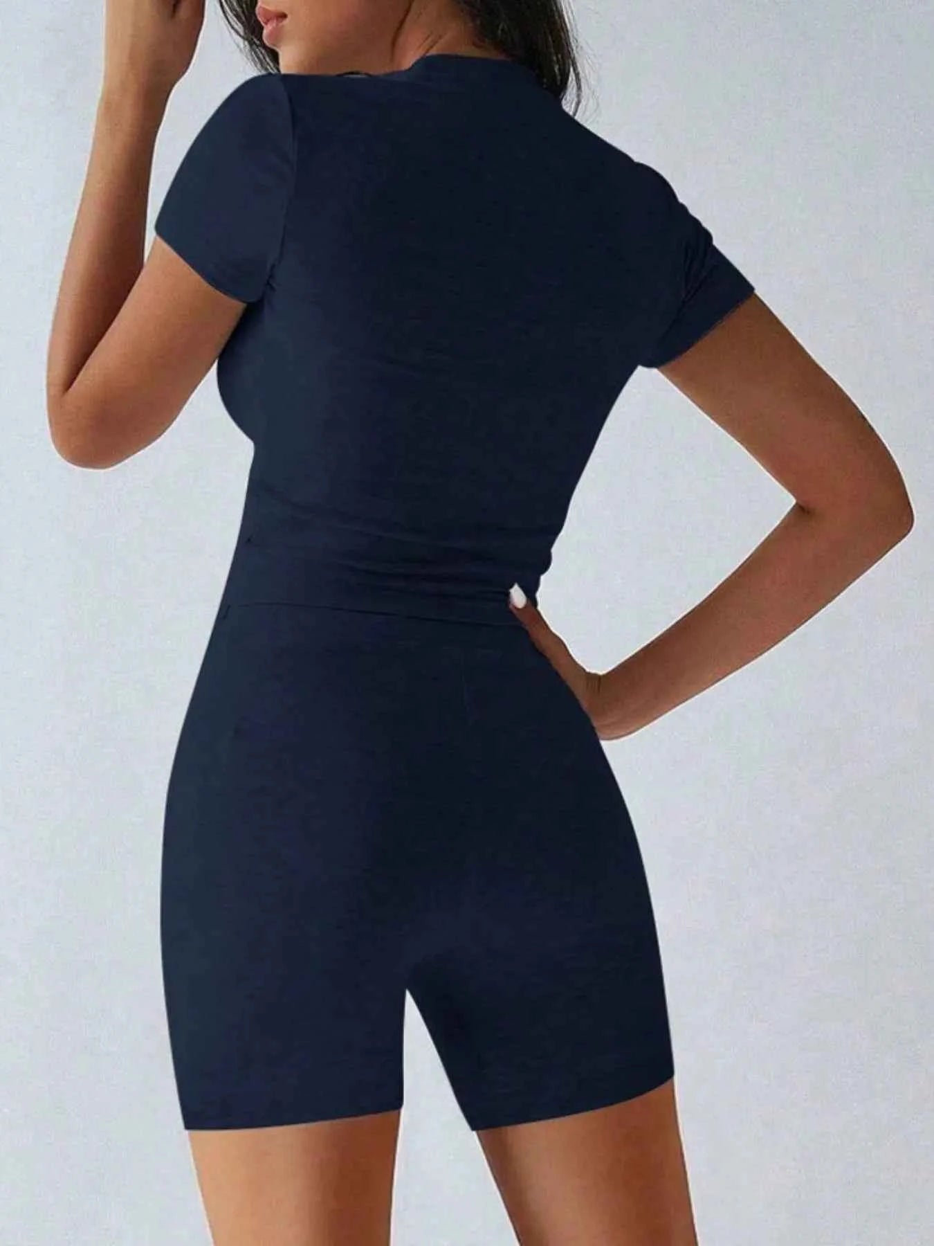 Round Neck Short Sleeve Top and Shorts Set 7c9a7990-b44b-49ea-b5e7-528831361d09-Max-Origin