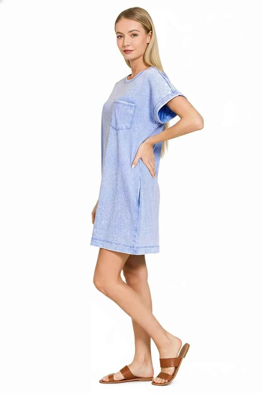 Zenana Premium Cotton Washed T-Shirt Dress 7ca85dc7-06f4-4047-afd9-5216150aaaa5-Max-Origin