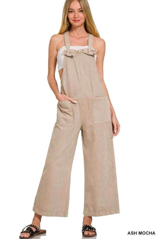 Washed Knot Strap Pockets Jumpsuit ASH MOCHA 7cbeeb8438d6414cb0d2a5c4628c7bab-Max-Origin