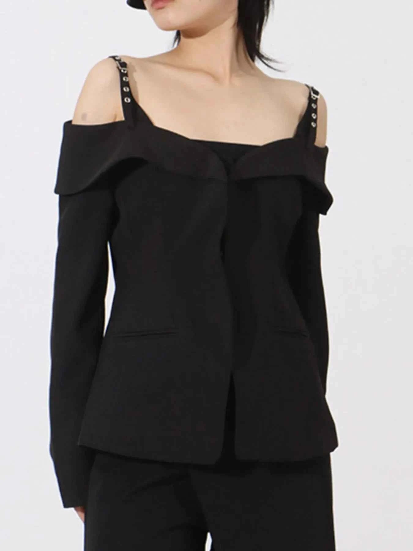 Ruffled Cold Shoulder Long Sleeve Outerwear 7cc6ae6d-443c-4a5f-bd0a-07f1351b7e44-Max-Origin