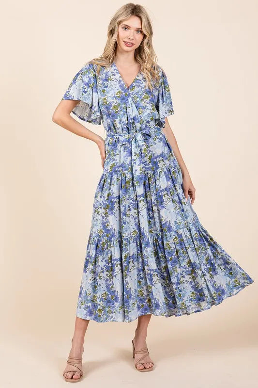 Mittoshop Floral Tie Waist Flutter Sleeve Tiered Dress 7cd93a37-c260-4fb9-aa15-afcb3aca7b26-Max