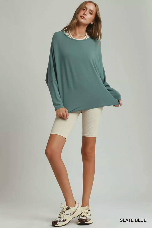 Batwing Round Neck Long Sleeve Top 7ce01b1c-bb7f-44cd-a0c4-19065a69ab72-Max-Origin