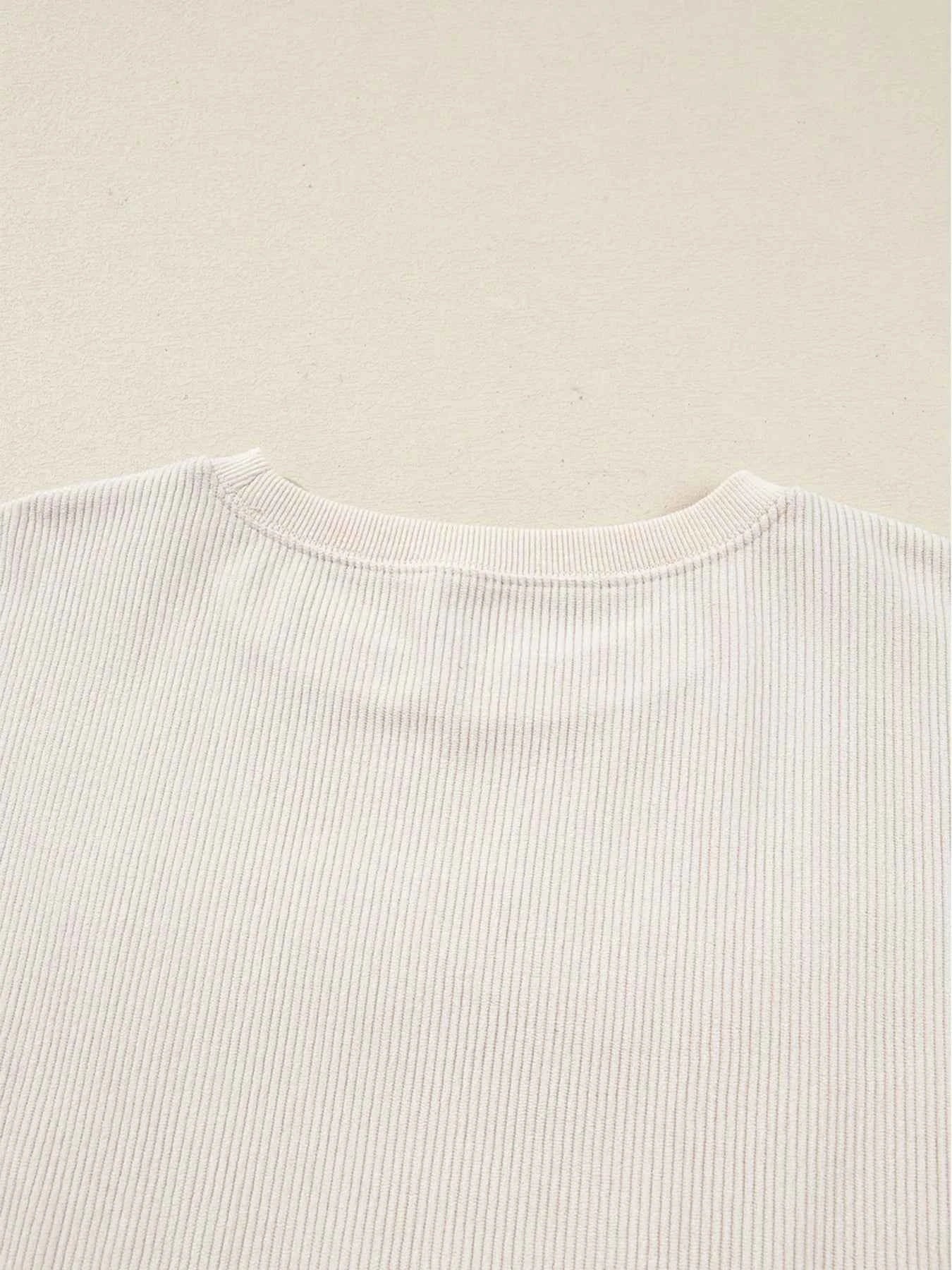 Merry Little Thing Corded Letter Graphic Ribbed Sweatshirt 7ce8296ed2ee494d8391088748b047ca-Max-Origin