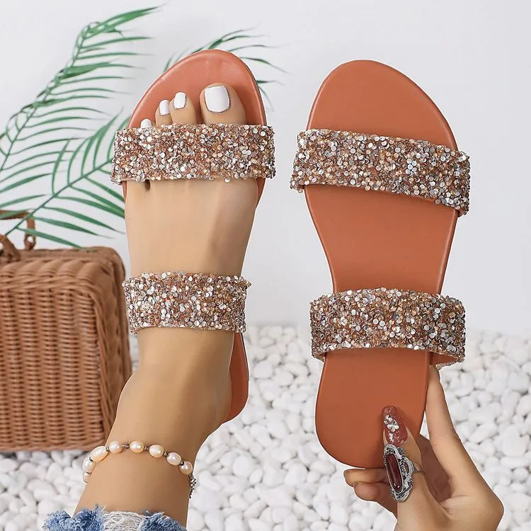 Open Toe Flats Sandals Rose Gold 7cf701f2-9b47-4027-b7e9-7c3206a89d7f-Max-Origin