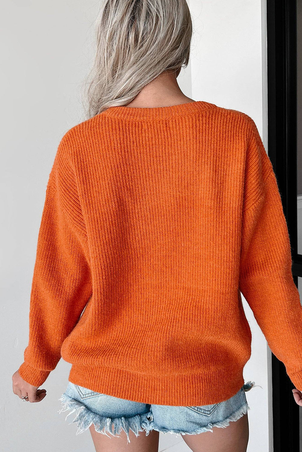 Flamingo Hello Pumpkin Graphic Sweater 7d0c61c8e7fbc633