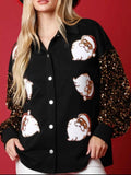 Christmas Santa Sequin Long Sleeve Shirt Black 7d24a996-b9ca-4eea-8e31-0ff549b90c3d-Max-Origin
