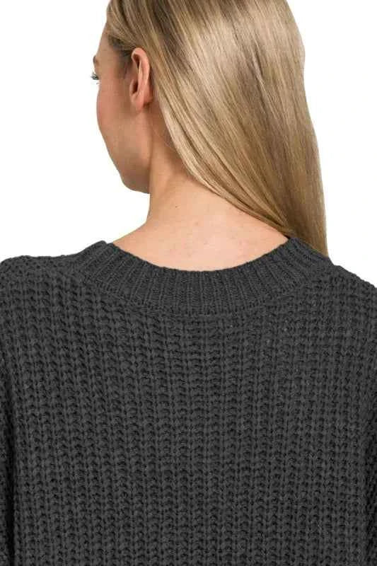 Short Sleeve Round Neck Sweater 7d2698a0-845f-422f-9bea-79df80ed52df-Max-Origin