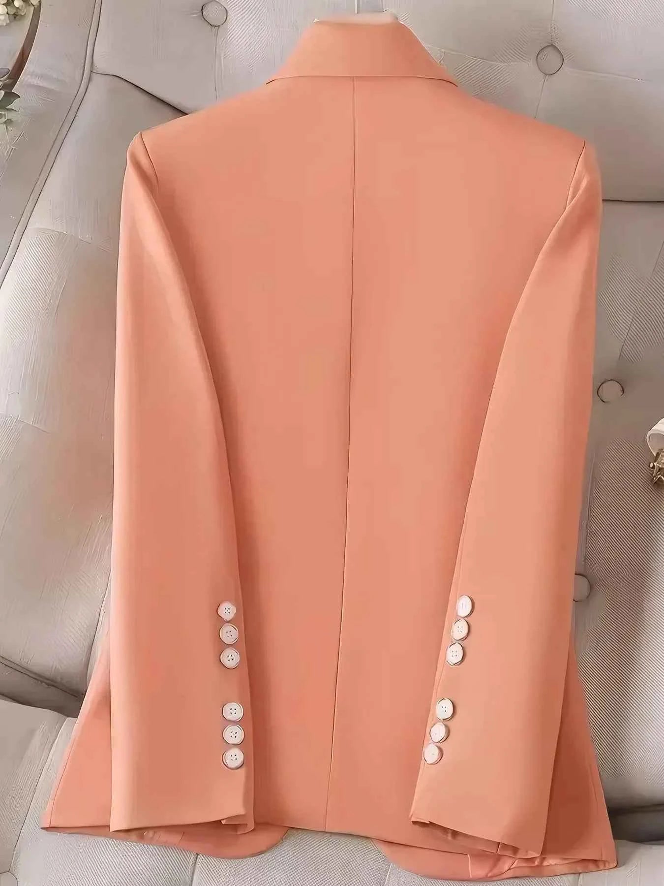 Single-Button Long Sleeve Blazer 7d46e37c7c7b41bca924a54bf988bbcf-Max-Origin